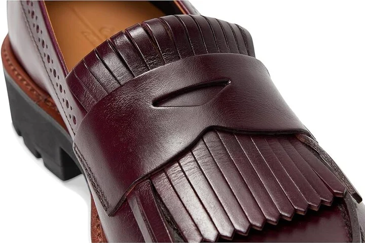 ECCO Metropole Oslo Loafer Women's Flat Shoes Dark Ruby : EU 36 (US Women's 5-5.5) M, Leather/Textile - Image 7