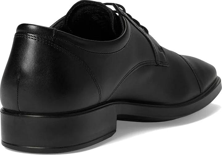 ECCO Milan Cap Toe Tie Oxford Men's Shoes Black : EU 43 (US Men's 9-9.5) D - Medium, Leather - Image 4