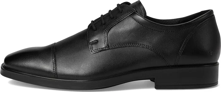 ECCO Milan Cap Toe Tie Oxford Men's Shoes Black : EU 43 (US Men's 9-9.5) D - Medium, Leather - Image 6