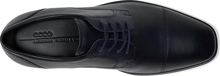 ECCO Milan Cap Toe Tie Oxford Men's Shoes Marine : EU 42 (US Men's 8-8.5) D - Medium, Leather - Image 2