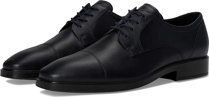 ECCO Milan Cap Toe Tie Oxford Men's Shoes Marine : EU 42 (US Men's 8-8.5) D - Medium, Leather