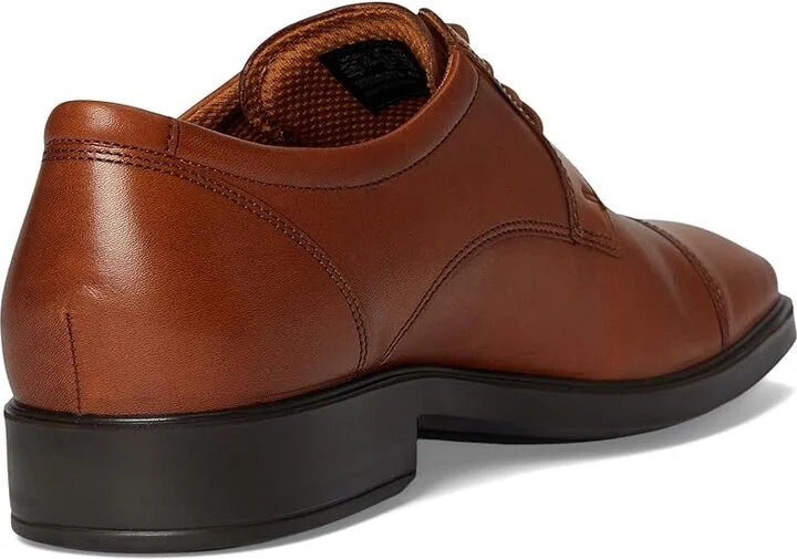 ECCO Milan Cap Toe Tie Oxford Men's Shoes Saddle : EU 40 (US Men's 6-6.5) D - Medium, Leather - Image 4