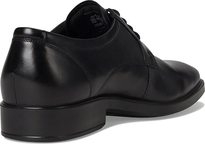 ECCO Milan Plain Toe Oxford Men's Lace Up Wing Tip Shoes Black : EU 44 (US Men's 10-10.5) D - Medium, Leather - Image 4