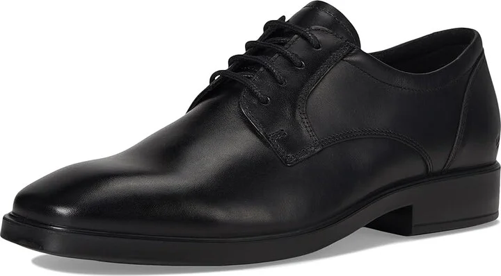 ECCO Milan Plain Toe Oxford Men's Lace Up Wing Tip Shoes Black : EU 44 (US Men's 10-10.5) D - Medium, Leather - Image 5