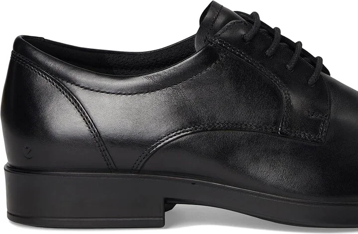 ECCO Milan Plain Toe Oxford Men's Lace Up Wing Tip Shoes Black : EU 44 (US Men's 10-10.5) D - Medium, Leather - Image 7