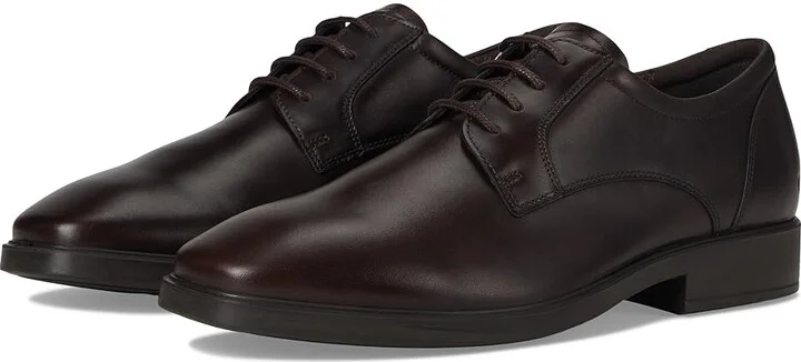 ECCO Milan Plain Toe Oxford Men's Lace Up Wing Tip Shoes Cocoa Brown : EU 43 (US Men's 9-9.5) D - Medium, Leather