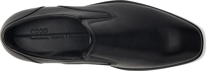 ECCO Milan Plain Toe Slip On Loafer Men's Lace Up Wing Tip Shoes Black : EU 43 (US Men's 9-9.5) D - Medium, Leather - Image 2