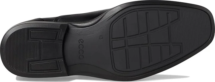 ECCO Milan Plain Toe Slip On Loafer Men's Lace Up Wing Tip Shoes Black : EU 43 (US Men's 9-9.5) D - Medium, Leather - Image 3