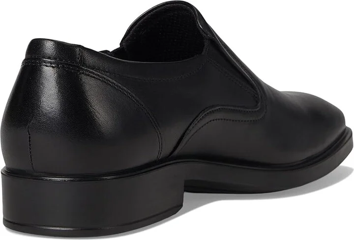 ECCO Milan Plain Toe Slip On Loafer Men's Lace Up Wing Tip Shoes Black : EU 43 (US Men's 9-9.5) D - Medium, Leather - Image 4