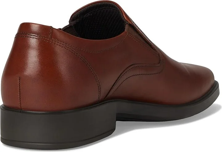 ECCO Milan Plain Toe Slip On Loafer Men's Lace Up Wing Tip Shoes Mink : EU 42 (US Men's 8-8.5) D - Medium, Leather - Image 4
