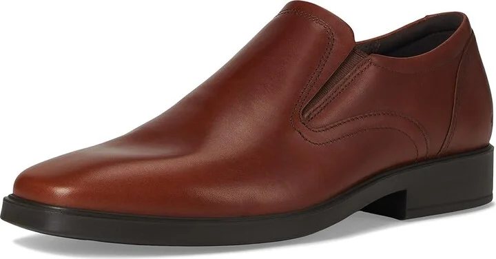 ECCO Milan Plain Toe Slip On Loafer Men's Lace Up Wing Tip Shoes Mink : EU 42 (US Men's 8-8.5) D - Medium, Leather - Image 5