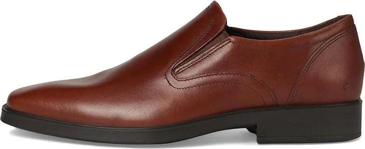 ECCO Milan Plain Toe Slip On Loafer Men's Lace Up Wing Tip Shoes Mink : EU 42 (US Men's 8-8.5) D - Medium, Leather - Image 6