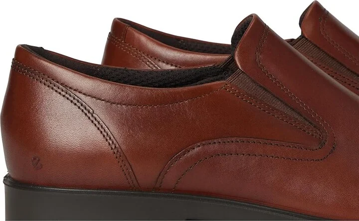 ECCO Milan Plain Toe Slip On Loafer Men's Lace Up Wing Tip Shoes Mink : EU 42 (US Men's 8-8.5) D - Medium, Leather - Image 7
