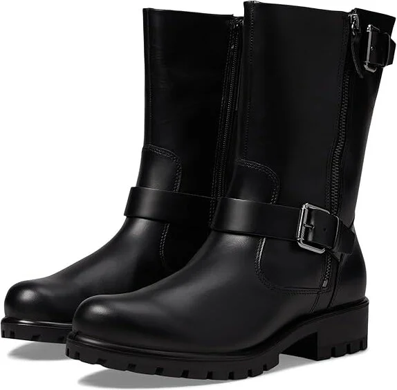 ECCO Modtray Moto Boot Women's Boots Black : EU 36 (US Women's 5-5.5) M, Leather