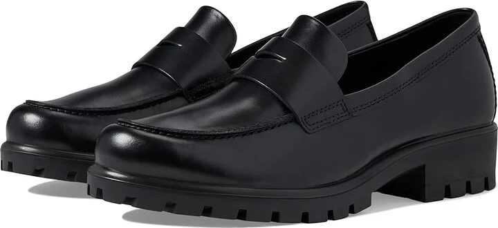 ECCO Modtray Penny Loafer Women's Shoes Black Leather : EU 38 (US Women's 7-7.5) M