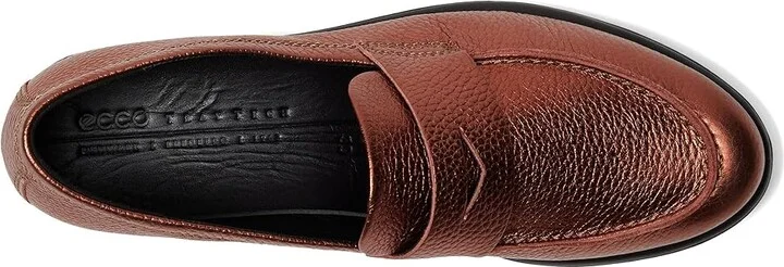 ECCO Modtray Penny Loafer Women's Shoes Bronze Antique : EU 38 (US Women's 7-7.5) M, Leather - Image 2