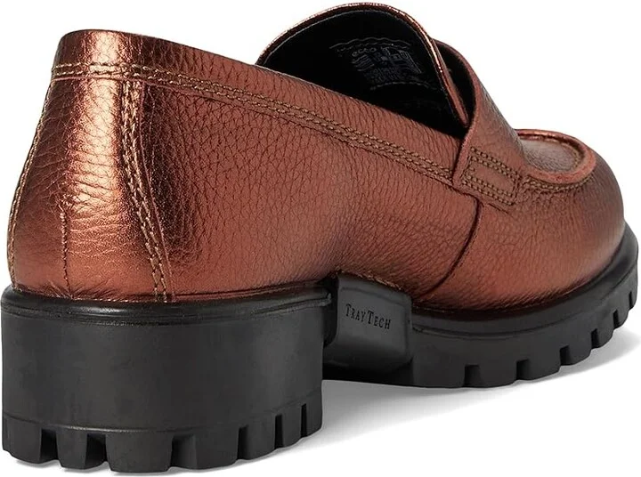 ECCO Modtray Penny Loafer Women's Shoes Bronze Antique : EU 38 (US Women's 7-7.5) M, Leather - Image 4
