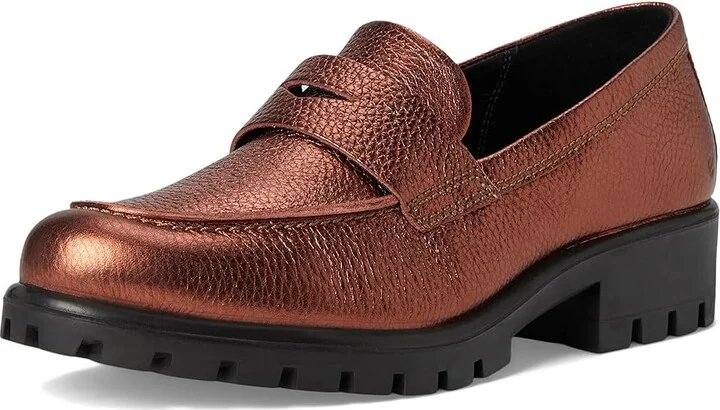 ECCO Modtray Penny Loafer Women's Shoes Bronze Antique : EU 38 (US Women's 7-7.5) M, Leather - Image 5