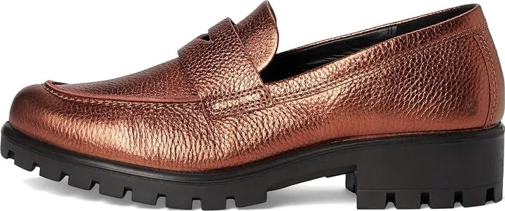 ECCO Modtray Penny Loafer Women's Shoes Bronze Antique : EU 38 (US Women's 7-7.5) M, Leather - Image 6