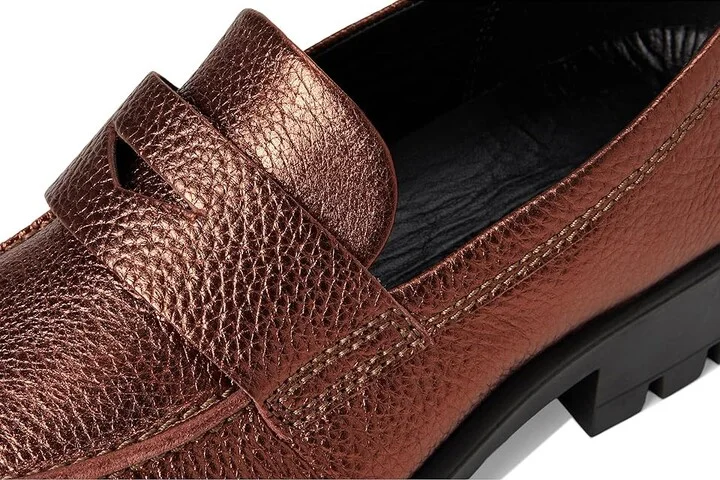 ECCO Modtray Penny Loafer Women's Shoes Bronze Antique : EU 38 (US Women's 7-7.5) M, Leather - Image 7