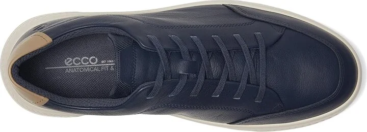 ECCO Move Retro Sneakers Men's Shoes Marine/Honey Mustard : EU 46 (US Men's 12-12.5) M, Leather/Textile - Image 2