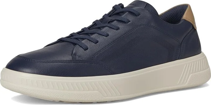 ECCO Move Retro Sneakers Men's Shoes Marine/Honey Mustard : EU 46 (US Men's 12-12.5) M, Leather/Textile - Image 5