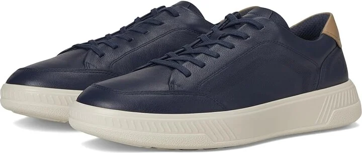 ECCO Move Retro Sneakers Men's Shoes Marine/Honey Mustard : EU 46 (US Men's 12-12.5) M, Leather/Textile