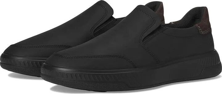 ECCO Move Slip On Sneaker Men's Shoes Black/Magnet Suede : EU 44 (US Men's 10-10.5) M, Leather