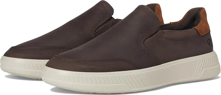 ECCO Move Slip On Sneaker Men's Shoes Coffee/Camel Suede : EU 41 (US Men's 7-7.5) M, Leather