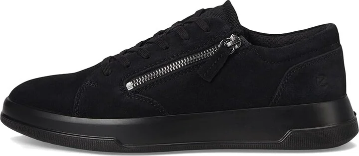 ECCO Move Zip Lace Sneaker Women's Shoes Black/Gravel : EU 40 (US Women's 9-9.5) M, Leather - Image 6