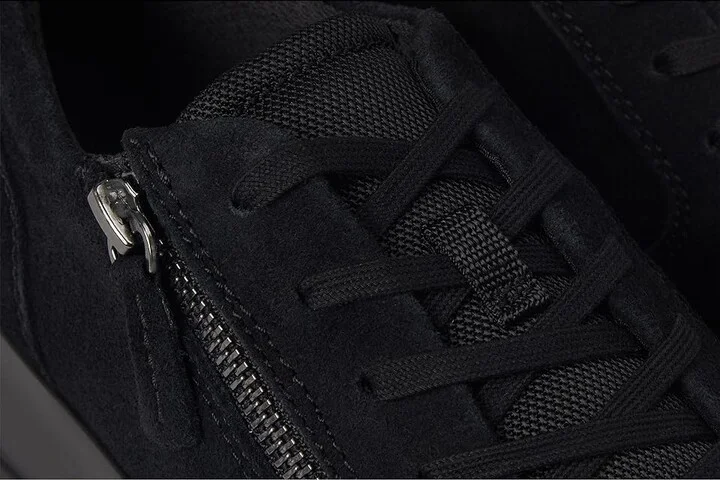 ECCO Move Zip Lace Sneaker Women's Shoes Black/Gravel : EU 40 (US Women's 9-9.5) M, Leather - Image 7