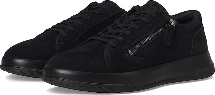 ECCO Move Zip Lace Sneaker Women's Shoes Black/Gravel : EU 40 (US Women's 9-9.5) M, Leather