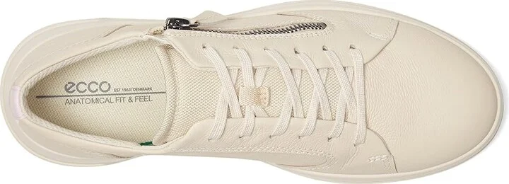ECCO Move Zip Lace Sneaker Women's Shoes Limestone/Blossom Rose : EU 40 (US Women's 9-9.5) M, Leather - Image 2
