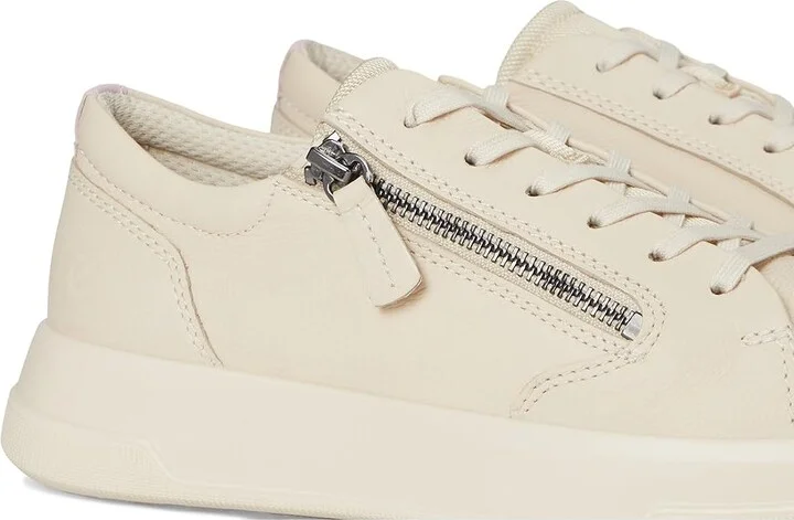 ECCO Move Zip Lace Sneaker Women's Shoes Limestone/Blossom Rose : EU 40 (US Women's 9-9.5) M, Leather - Image 7
