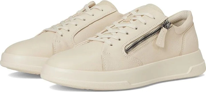 ECCO Move Zip Lace Sneaker Women's Shoes Limestone/Blossom Rose : EU 40 (US Women's 9-9.5) M, Leather