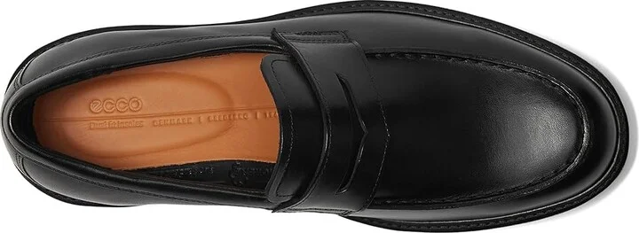 ECCO Oslo Penny Loafer Men's Lace Up Wing Tip Shoes Black : EU 46 (US Men's 12-12.5) M, Leather - Image 2