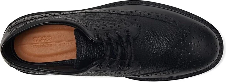 ECCO Oslo Wing Tip Oxford Men's Lace Up Wing Tip Shoes Black/Black : EU 44 (US Men's 10-10.5) M, Leather - Image 2