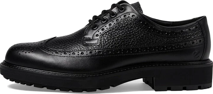 ECCO Oslo Wing Tip Oxford Men's Lace Up Wing Tip Shoes Black/Black : EU 44 (US Men's 10-10.5) M, Leather - Image 6