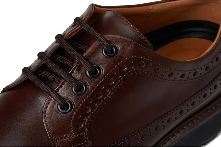 ECCO Oslo Wing Tip Oxford Men's Lace Up Wing Tip Shoes Black/Black : EU 44 (US Men's 10-10.5) M, Leather - Image 7