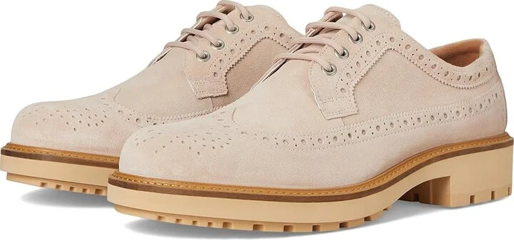 ECCO Oslo Wing Tip Oxford Men's Lace Up Wing Tip Shoes Dust : EU 45 (US Men's 11-11.5) M, Leather