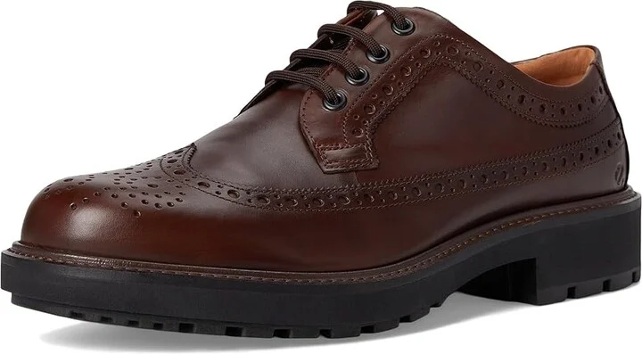 ECCO Oslo Wing Tip Oxford Men's Lace Up Wing Tip Shoes Potting Soil : EU 42 (US Men's 8-8.5) M, Leather - Image 5