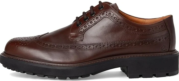 ECCO Oslo Wing Tip Oxford Men's Lace Up Wing Tip Shoes Potting Soil : EU 42 (US Men's 8-8.5) M, Leather - Image 6