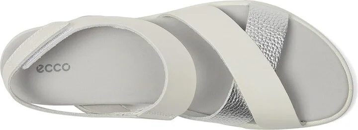ECCO Samara Sandal Women's Sandals White/Pure Silver : EU 40 (US Women's 9-9.5) M, Leather - Image 2