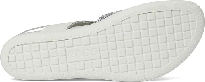 ECCO Samara Sandal Women's Sandals White/Pure Silver : EU 40 (US Women's 9-9.5) M, Leather - Image 3