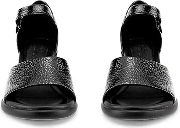 ECCO Sculpted 55 Luxe Ankle Strap Women's Sandals Black Crackled Leather : EU 39 (US Women's 8-8.5) M - Image 3