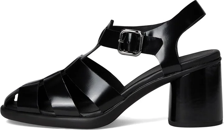 ECCO Sculpted 55 Luxe Fisherman Heel Sandal Women's Sandals Black : EU 36 (US Women's 5-5.5) M, Leather - Image 6