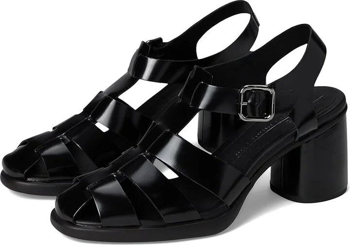 ECCO Sculpted 55 Luxe Fisherman Heel Sandal Women's Sandals Black : EU 36 (US Women's 5-5.5) M, Leather