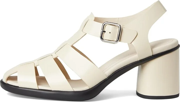 ECCO Sculpted 55 Luxe Fisherman Heel Sandal Women's Sandals Limestone : EU 41 (US Women's 10-10.5) M, Leather - Image 6