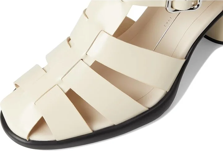 ECCO Sculpted 55 Luxe Fisherman Heel Sandal Women's Sandals Limestone : EU 41 (US Women's 10-10.5) M, Leather - Image 7
