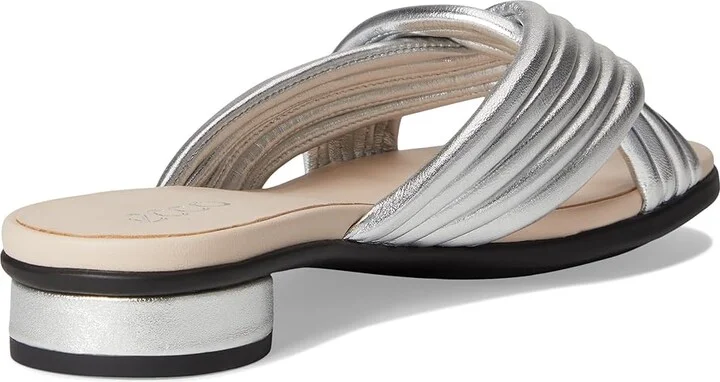 ECCO Sculpted Alba 25 Slide Sandal Women's Sandals Pure Silver : EU 35 (US Women's 4-4.5) M, Leather - Image 4